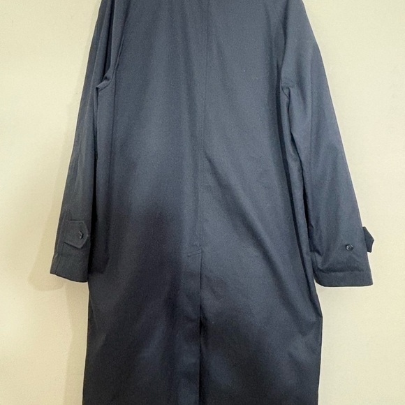 Nordstrom Poly Cotton Blend Top Coat Dress Jacket Dark Navy Blue Mens Size 40R - Picture 5 of 12